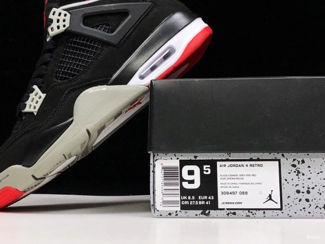 Bmlin 4 RETRO BLACK JORDAN CEMENT 308497-060 0808